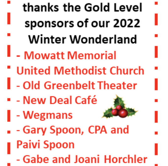 Thank you to our Winter Wonderland Sponsors